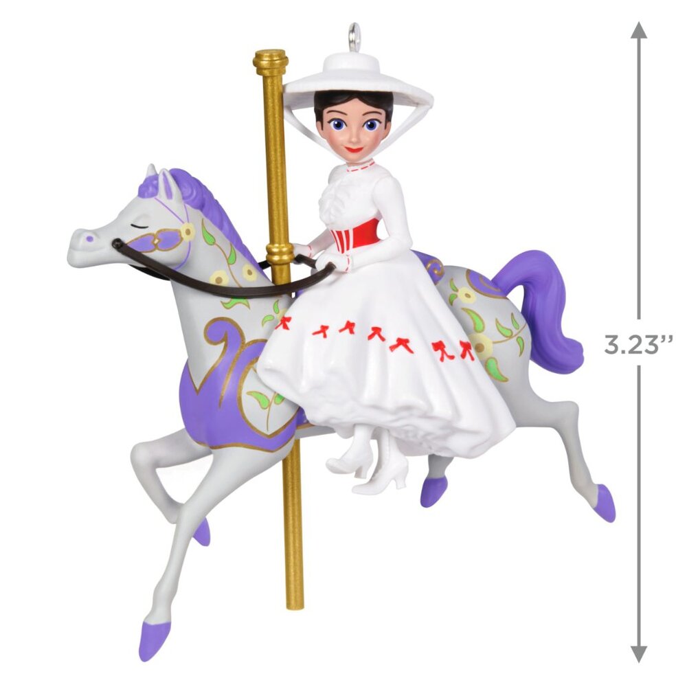 New! Disney Mary Poppins Hallmark Keepsake Ornament 2024 Carousel Horse - Picture 3 of 5